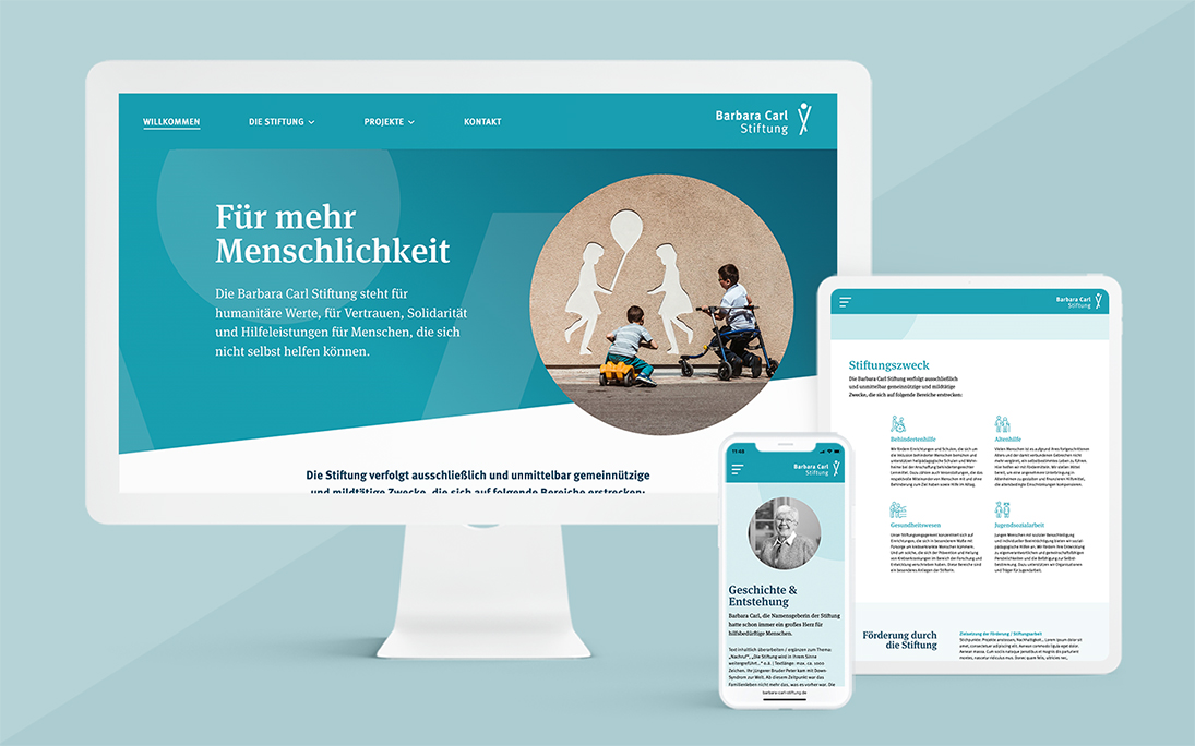 Webdesign - Website Barbara Carl Stiftung