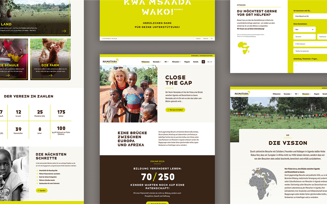 Webdesign - Website Namataba e.V.